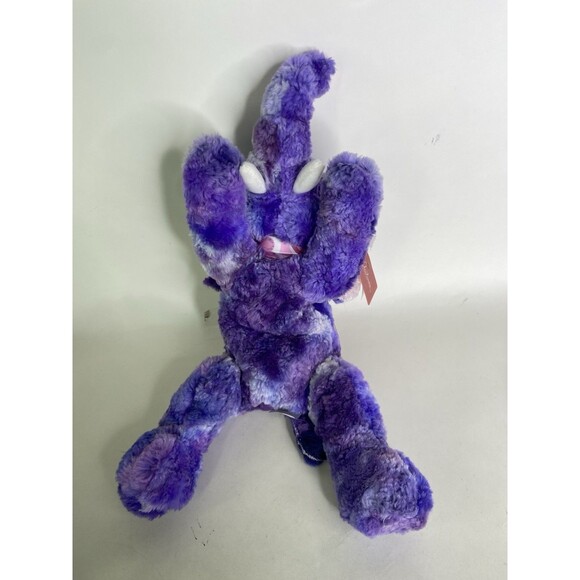 Walmart Mottled Purple Elephant Laying With Bow Plush Stuffed Animal Toy - Picture 9 of 9